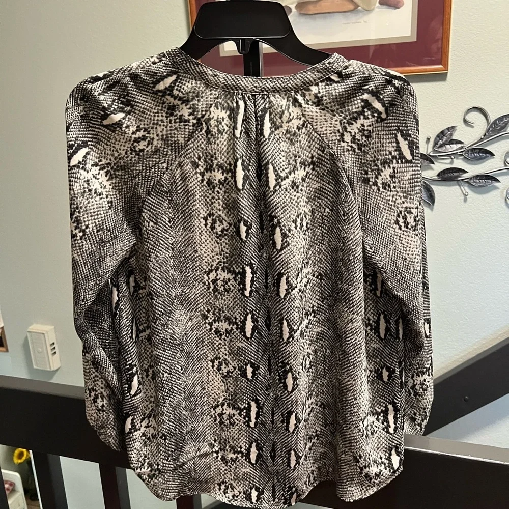 J. Crew Black and White Patterned Blouse #134